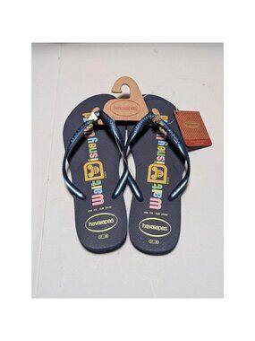 Havaianas Disney Flip Flops Navy Sandals Women Size US 8